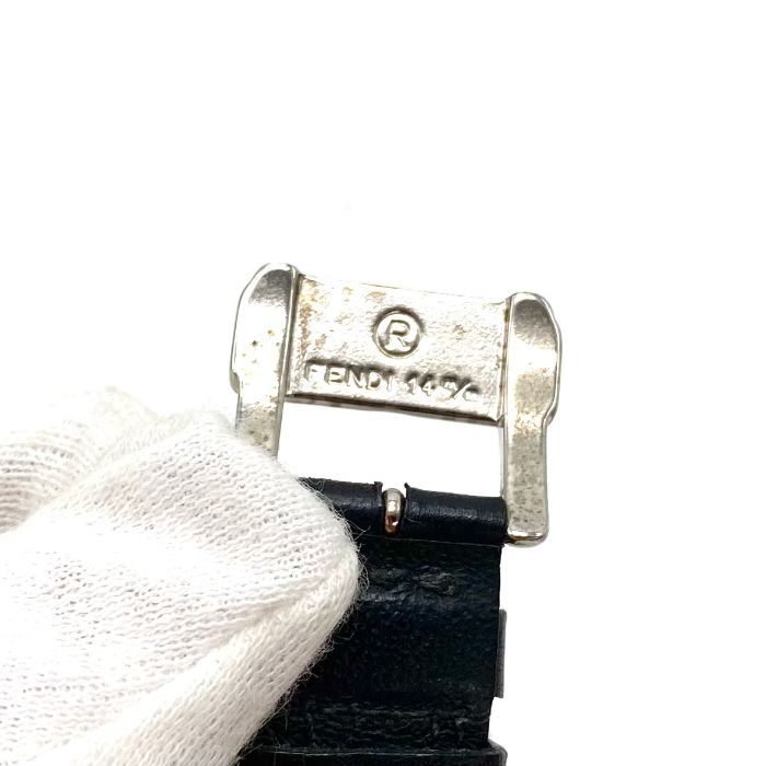 中古】美品 FENDI フェンディ ロゴ ゴールド レザー 腕時計 eH0766N  