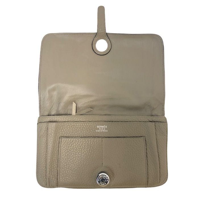 HERMES エルメス ドゴンGM 長財布 レザー グレー □J刻印【中古】 ユニセックス HERMES エルメス ドゴンGM 長財布 レザー グレー □J刻印【中古】 ユニ