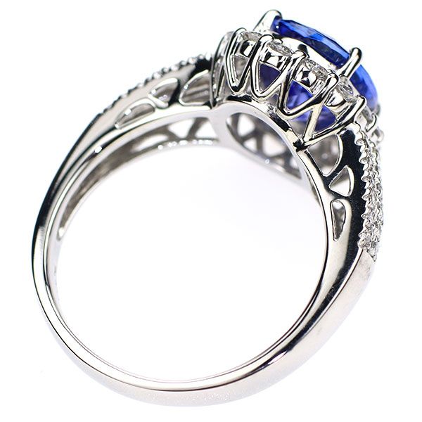 Pt900 タンザナイト ダイヤモンド リング 2.89ct 0.78 - メルカリ