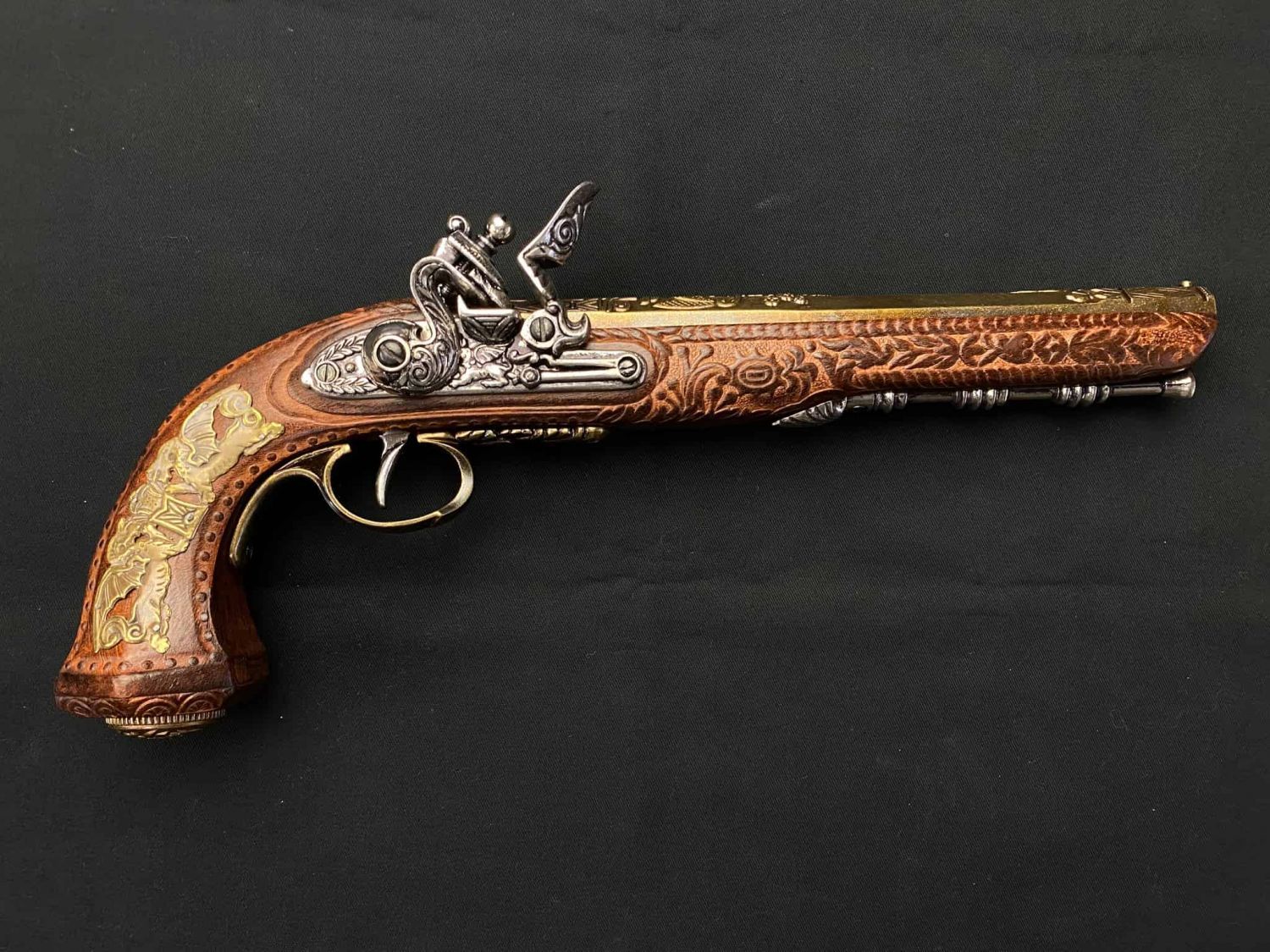 DENIX 模造銃 フリントロック DENIX デニックス 模造銃 決闘用フリントロック ゴールド 1084L