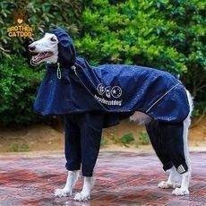 ネイビー 犬用 レインコート 雨具 マジックテープ フード付き 脱着簡単 ワンちゃんレインコート 服 犬 レインコート 完全防水 防雪 防風 通気 着脱簡単 梅雨対策 雪対策?犬カッパ ペット雨具 夜間反射 調節 四季通用 中型犬 大型犬