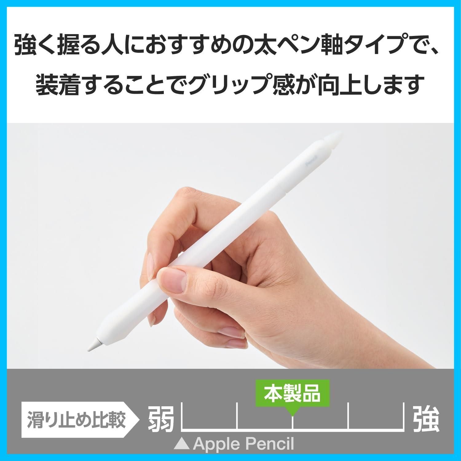 送料無料エレコム Apple Pencil 専用 (第2世代対応) ペンタブ風グリップ 太ペン軸タイプ グリップをつけたままiPadに装着・充電可能  シリコンキャップつき アップルペンシル クリア TB-APE2CFTWCCR メルカリ