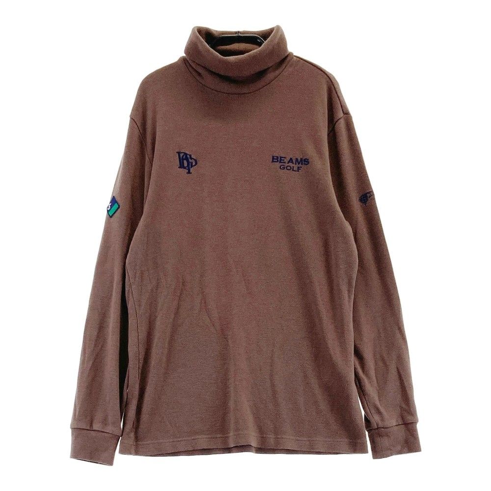 サイズ：L BEAMS GOLF ビームスゴルフ  タートルネック長袖Tシャツ  オレンジ系 [240101478059] ゴルフウェア メンズ ストスト サイズ：L BEAMS GOLF ビームスゴルフ タートルネック長袖T