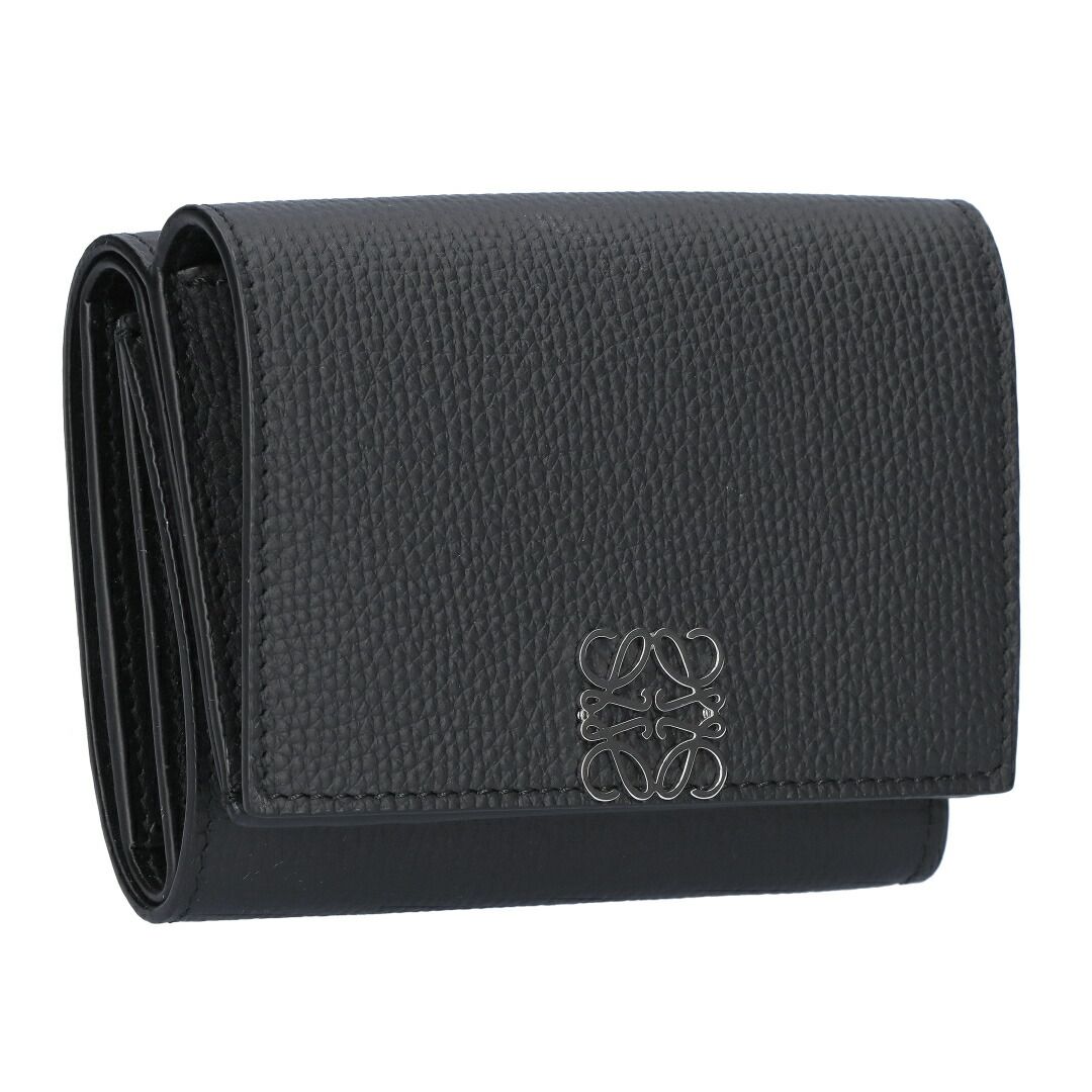 ロエベ LOEWE 折財布 三つ折り財布 アナグラム トライフォールド ウォレット C821TR2X16 1100 BLACK
