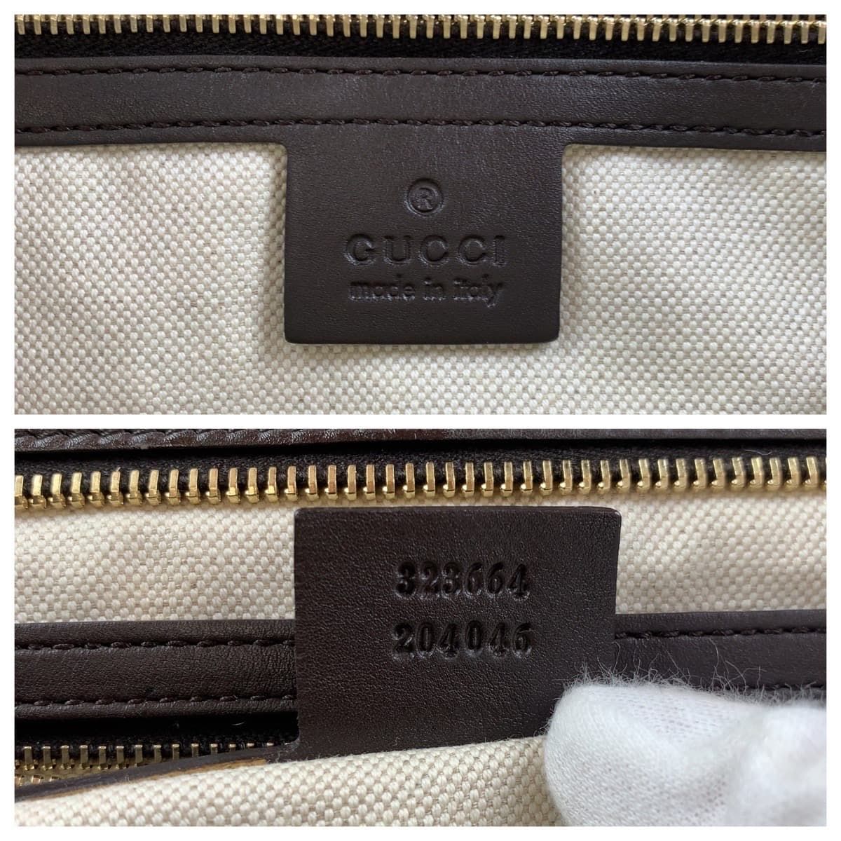 GUCCI グッチ バンブー ブラウン ゴールド金具 パイソン 323664 トートバッグ ハンドバッグ メンズ 407759【中古】