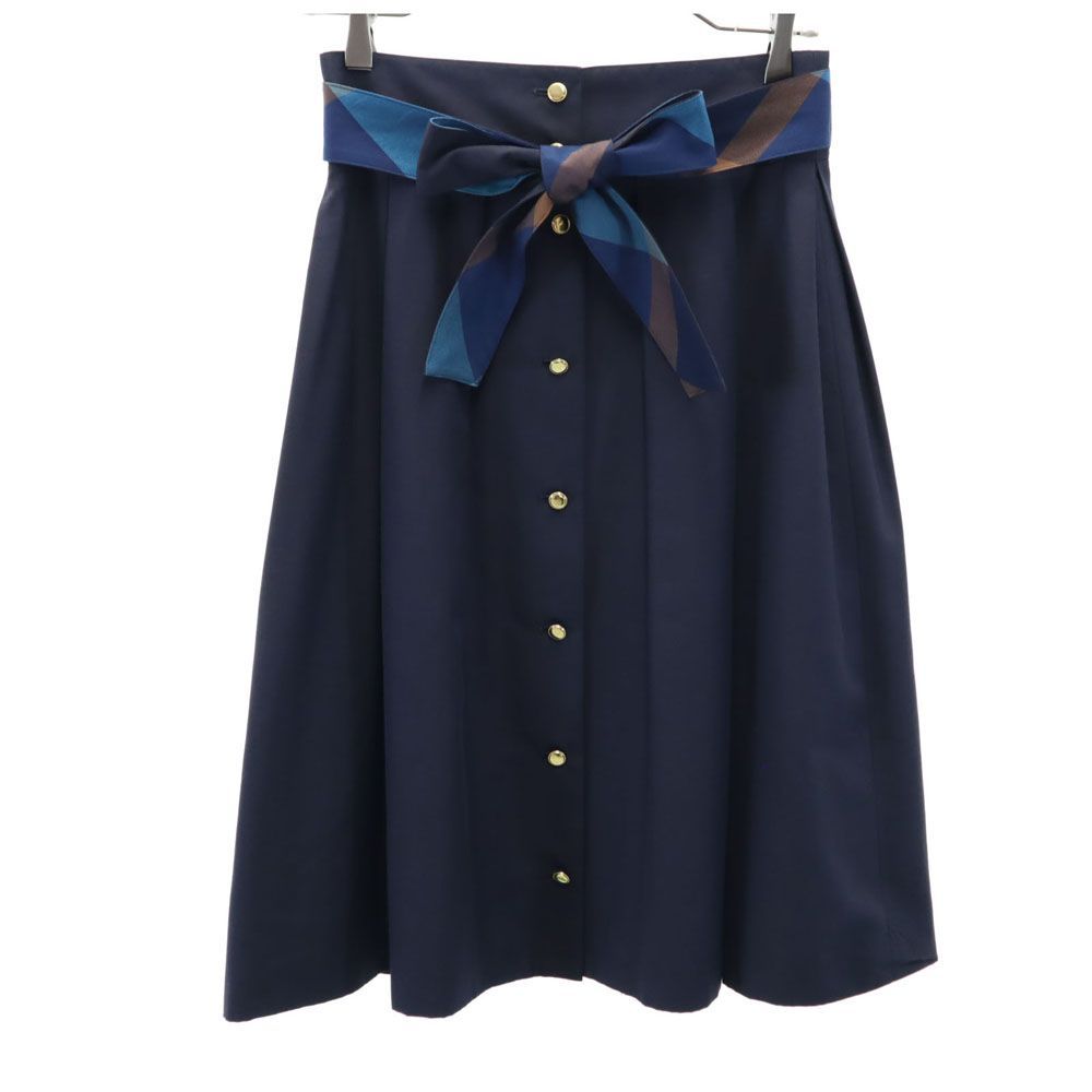 バーバリーブルーレーベル 三陽商会 ミディ丈 プリーツスカート 38