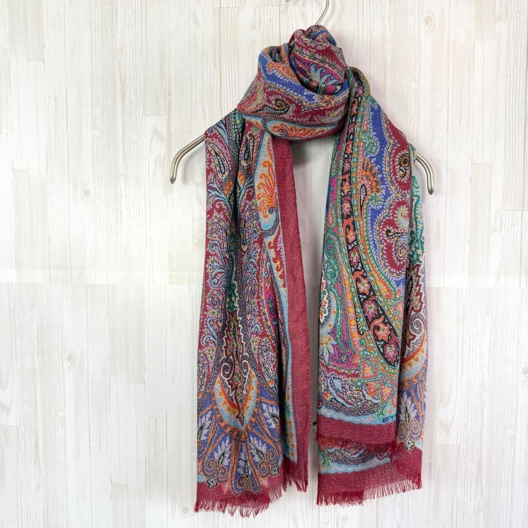 ETRO (エトロ) カシミヤ混 ペイズリー柄 ストール メンズ