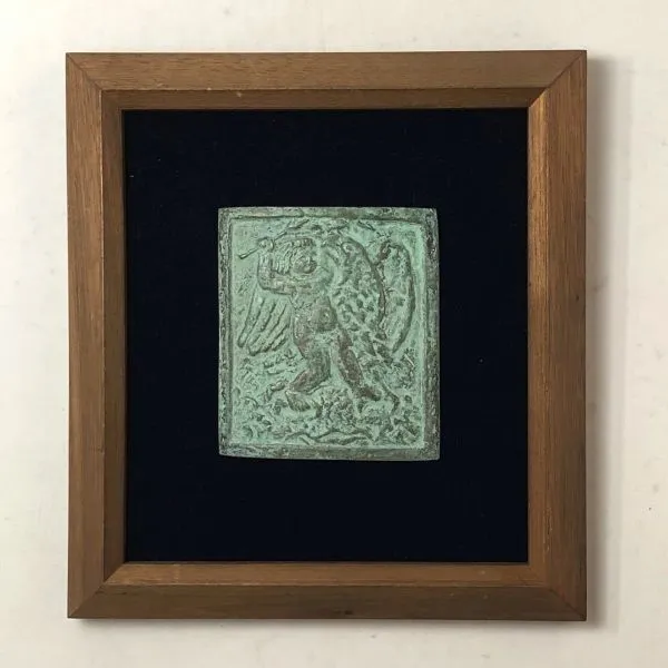 明治百年記念御尊像牌 芸術院会員 清水多嘉示作 純銀メダル