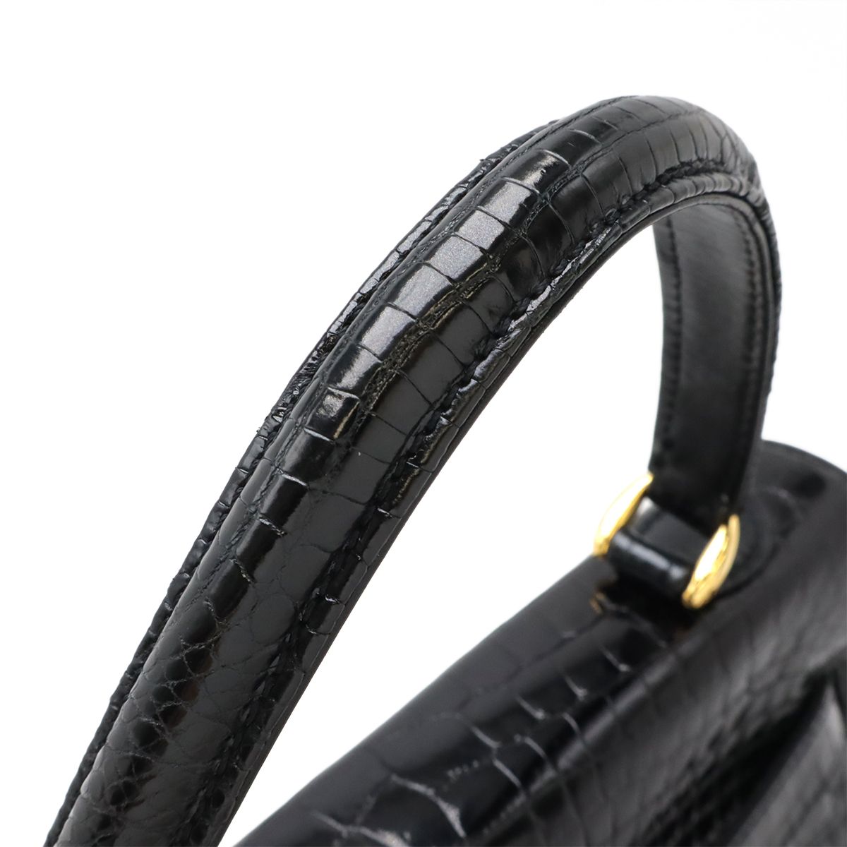 【定価72万】シャイニング クロコダイル ハンドバッグ ボストン フラップ ボストンバッグ メンズ 日本製 本革 クロコダイル アリゲーター ワニ革