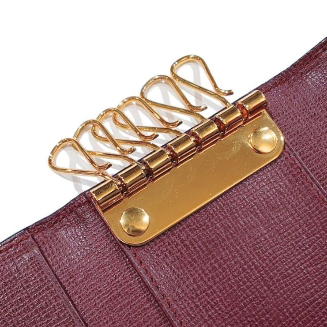 Cartier カルティエ マストライン 6連キーケース レザー ボルドー