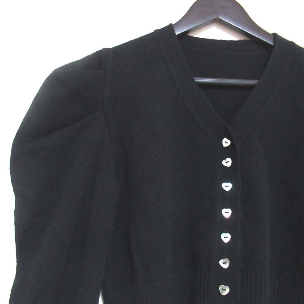 美品 Cygne シーニュ Laure ウール 長袖 ハートボタン ニット