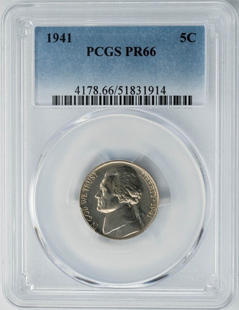 1941 Jefferson Nickel 5c PR66 PCGS 944626-8