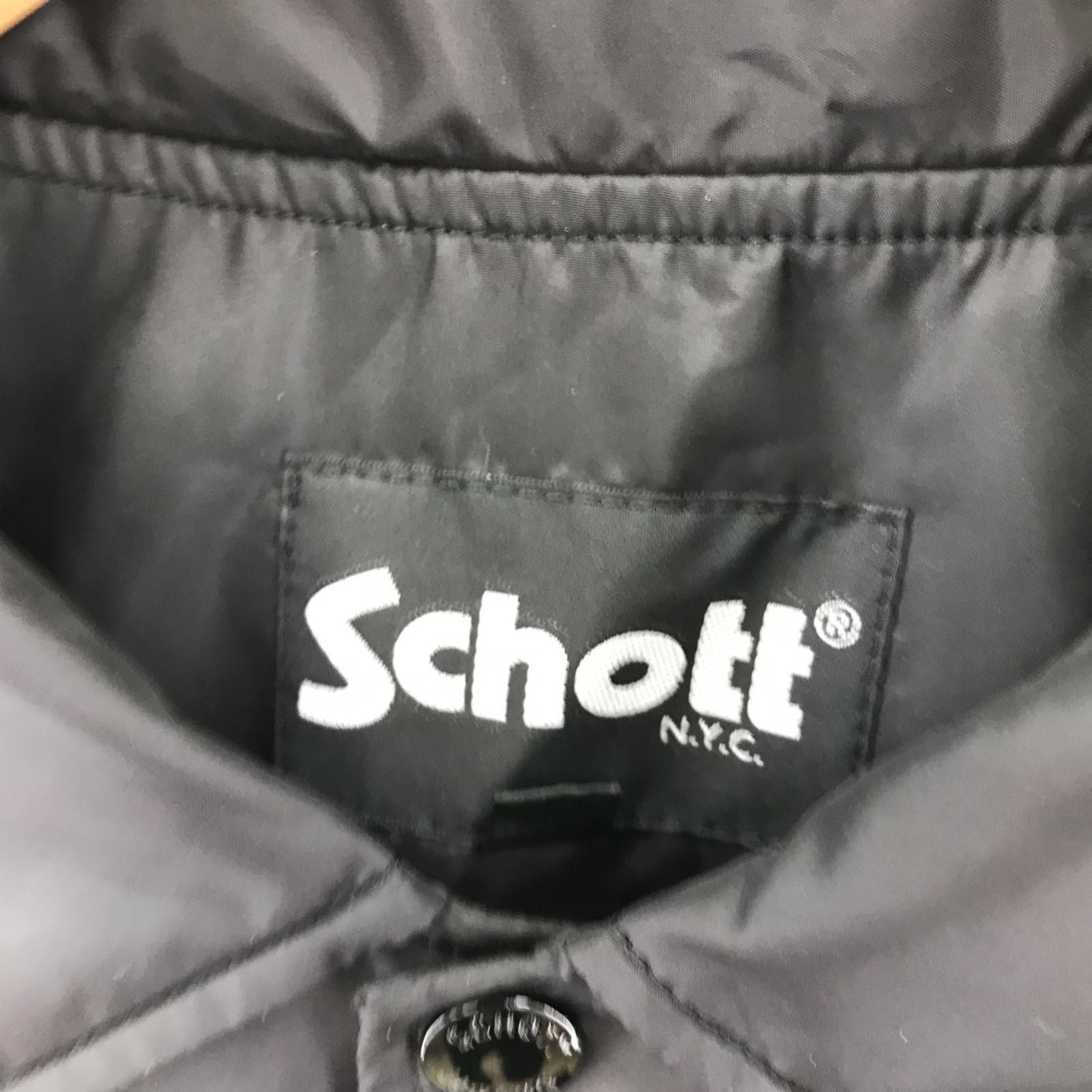 Schott ショット コーチジャケット バックプリント XL ブラック schott ショット バックプリント コーチジャケット sizeL