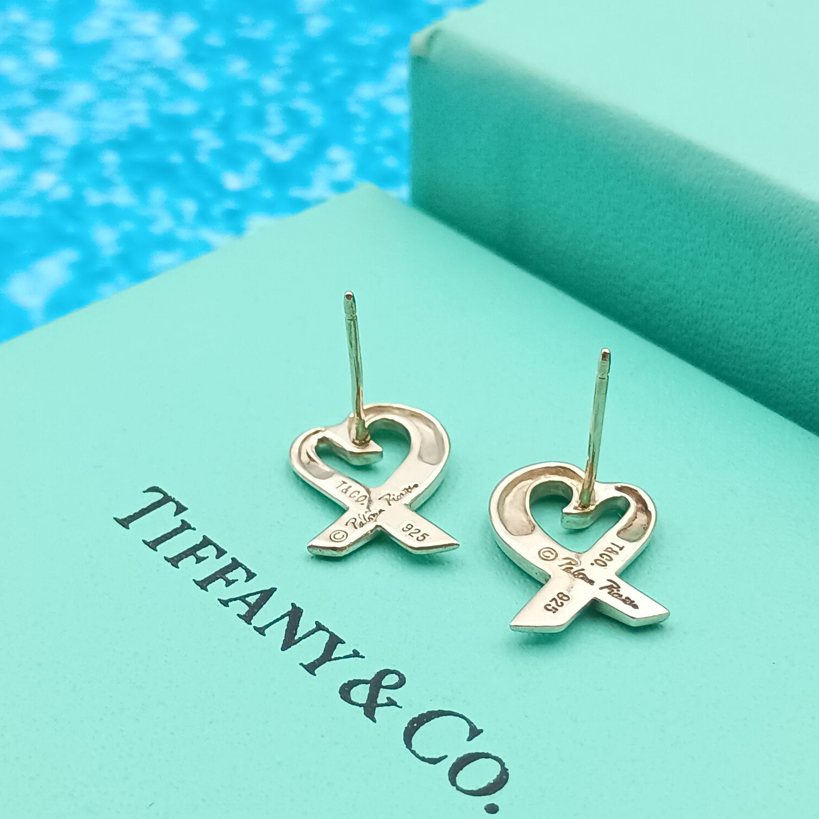 Tiffany ピアス 両耳 良品△TIFFANY&Co. ティファニー Tワイヤー 