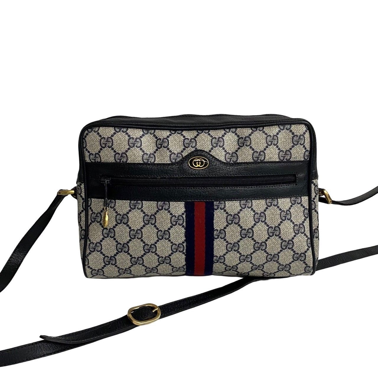 極 美品 GUCCI グッチ オールドグッチ ヴィンテージ シェリーライン GG 