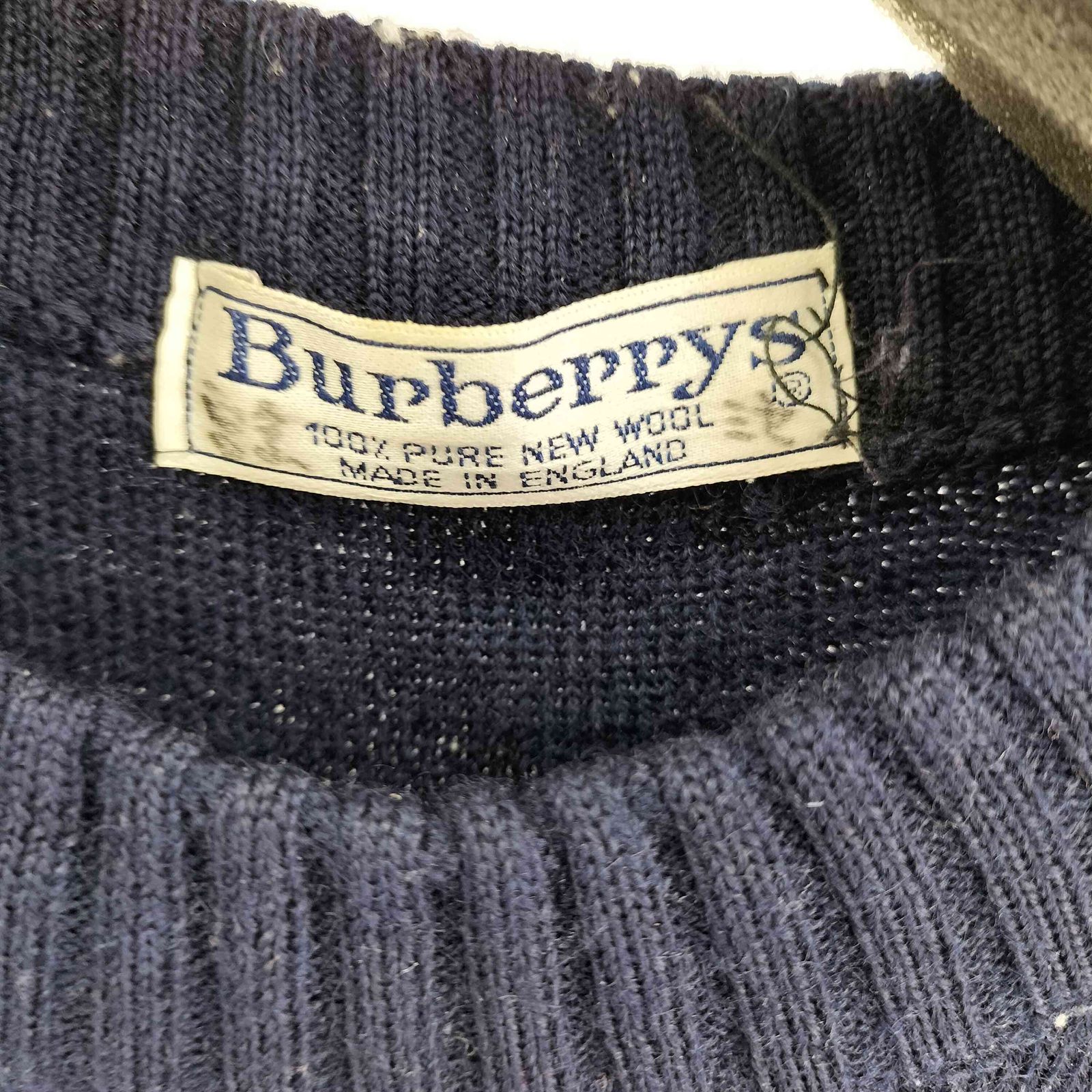 バーバリーズ BURBERRYS 90S ワンポイントロゴ刺繍 レザーパッチ 