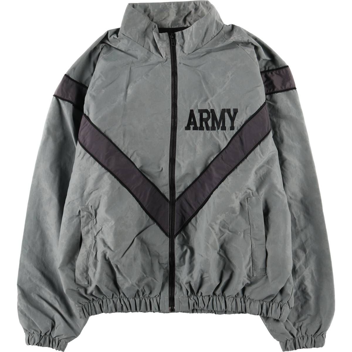 古着 SKILCRAFT 米軍実品 U.S.ARMY PFU トレーニングジャケット ACU デジタルカモ ナイロンジャケット LARGE-REGULAR|eaa584611
