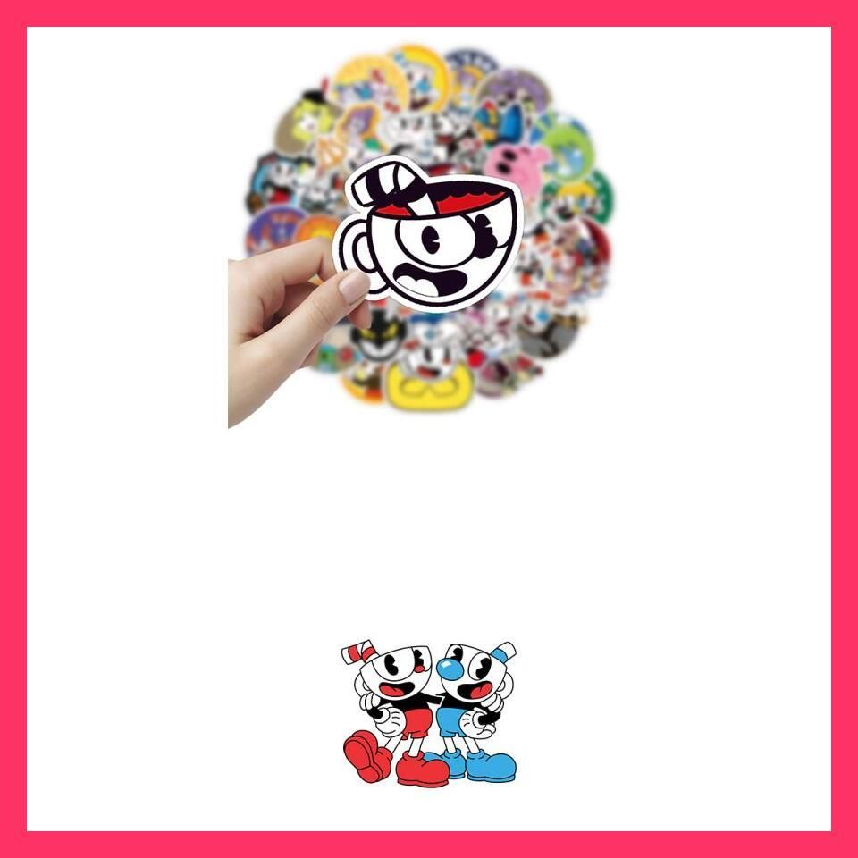 ☆売れ筋☆ カップヘッド ステッカー 50枚セット PVC 防水 シール CUPHEAD レトロ インディーゲーム アニメ キャラクター マグマン -  メルカリ