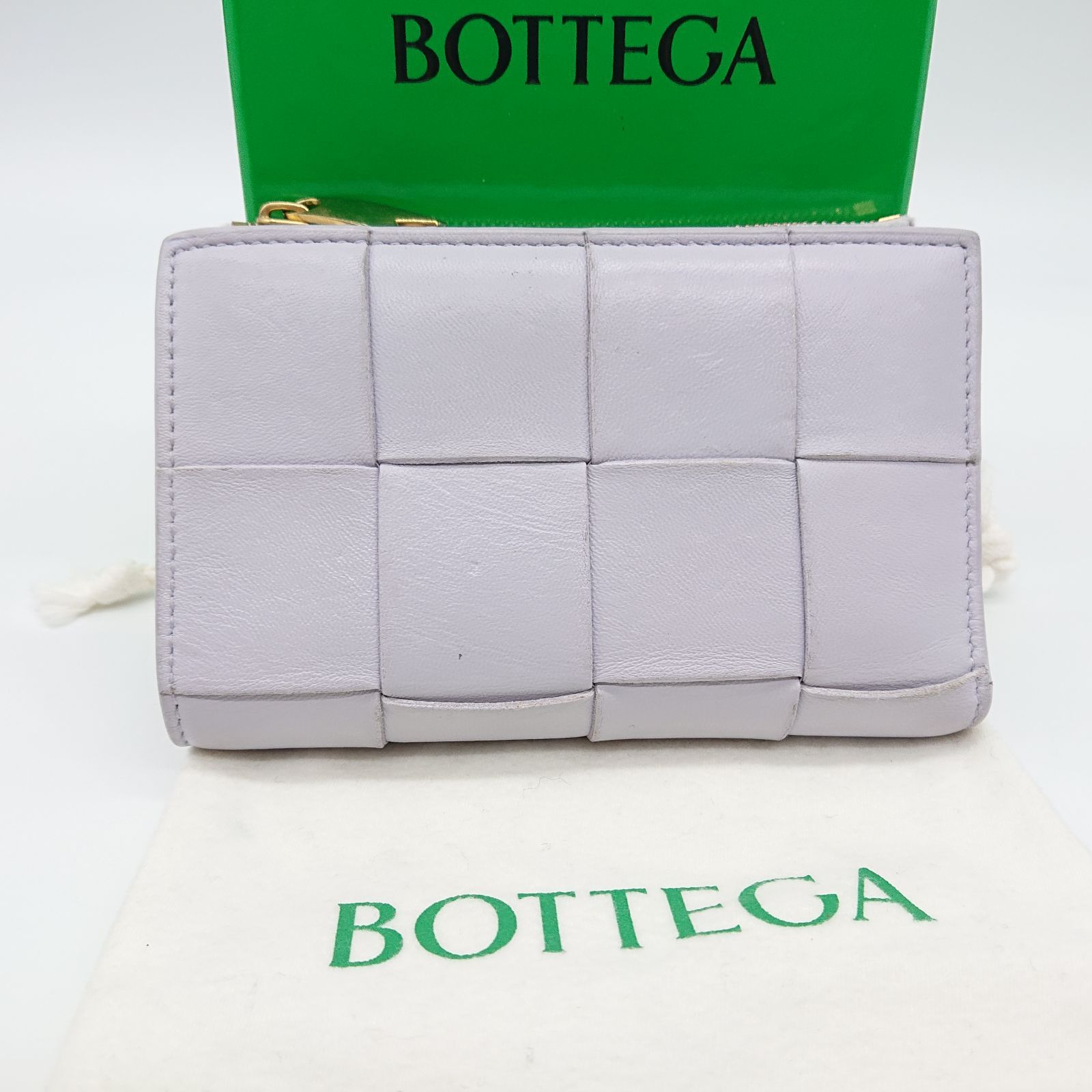 【最安値に挑戦】 美品】Bottega Veneta カセット 財布 ラベンダー ライトパープル 小物