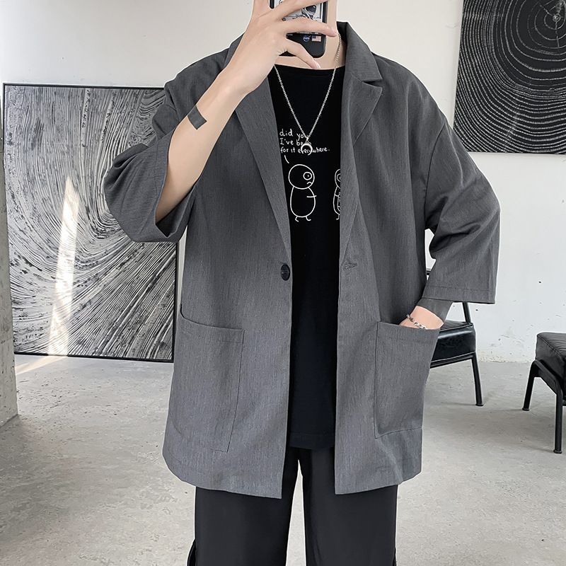 テーラードジャケット メンズ ジャケット 薄手 カーディガン サマージャケット 七分袖 トップス 春秋 夏 秋服 夏服 ビジネス ゆったり テーラードジャケット メンズ ジャケット カーディガン サマー