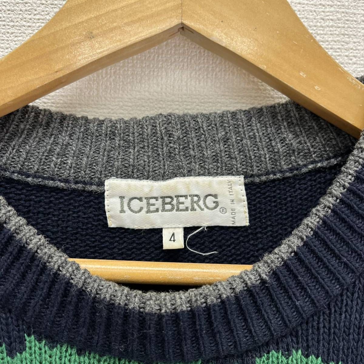 ICEBERG アイスバーグ クルーネック ニット セーター ヴィンテージ 