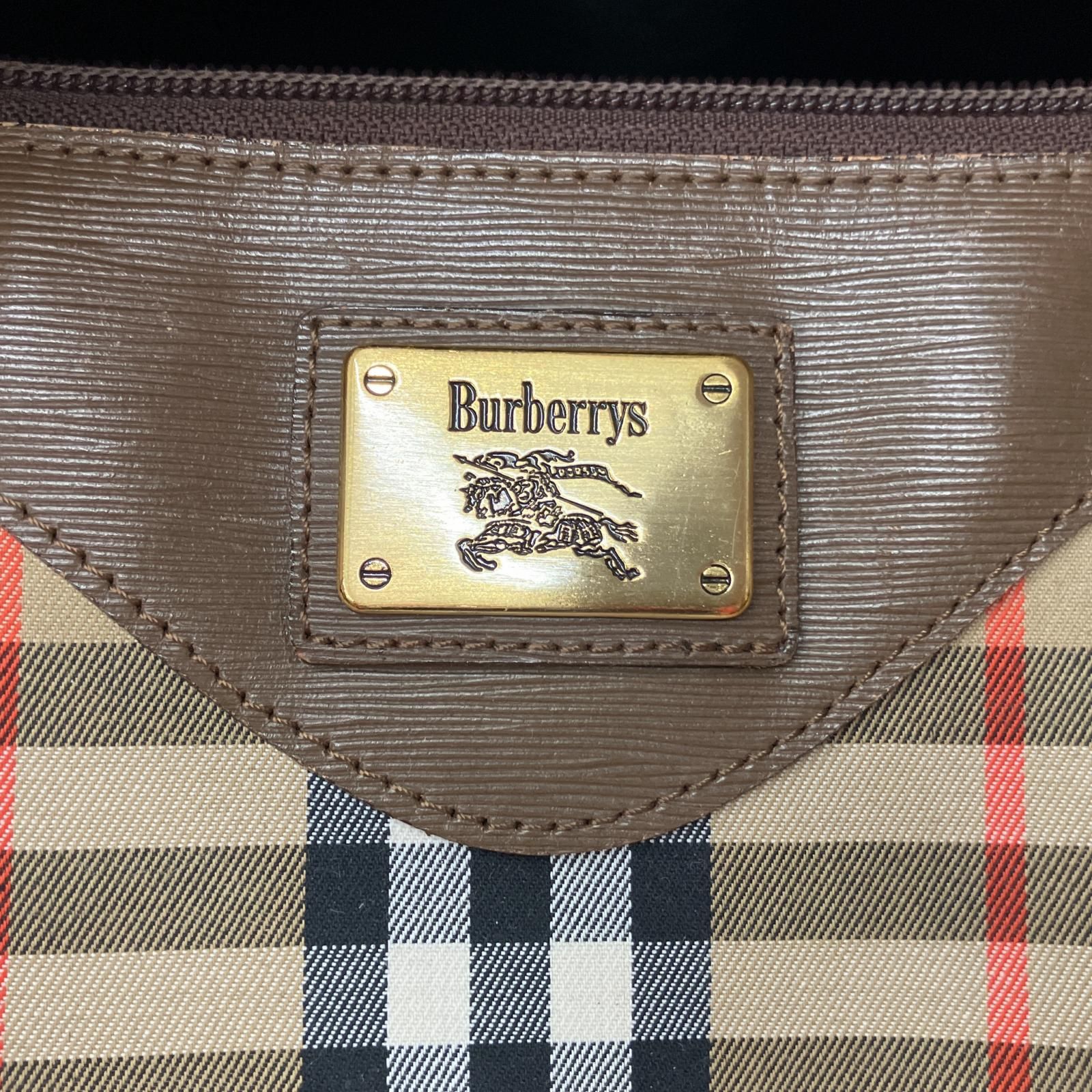 △△Burberrys バーバリーズ ノバチェック シャドーホース ボストン