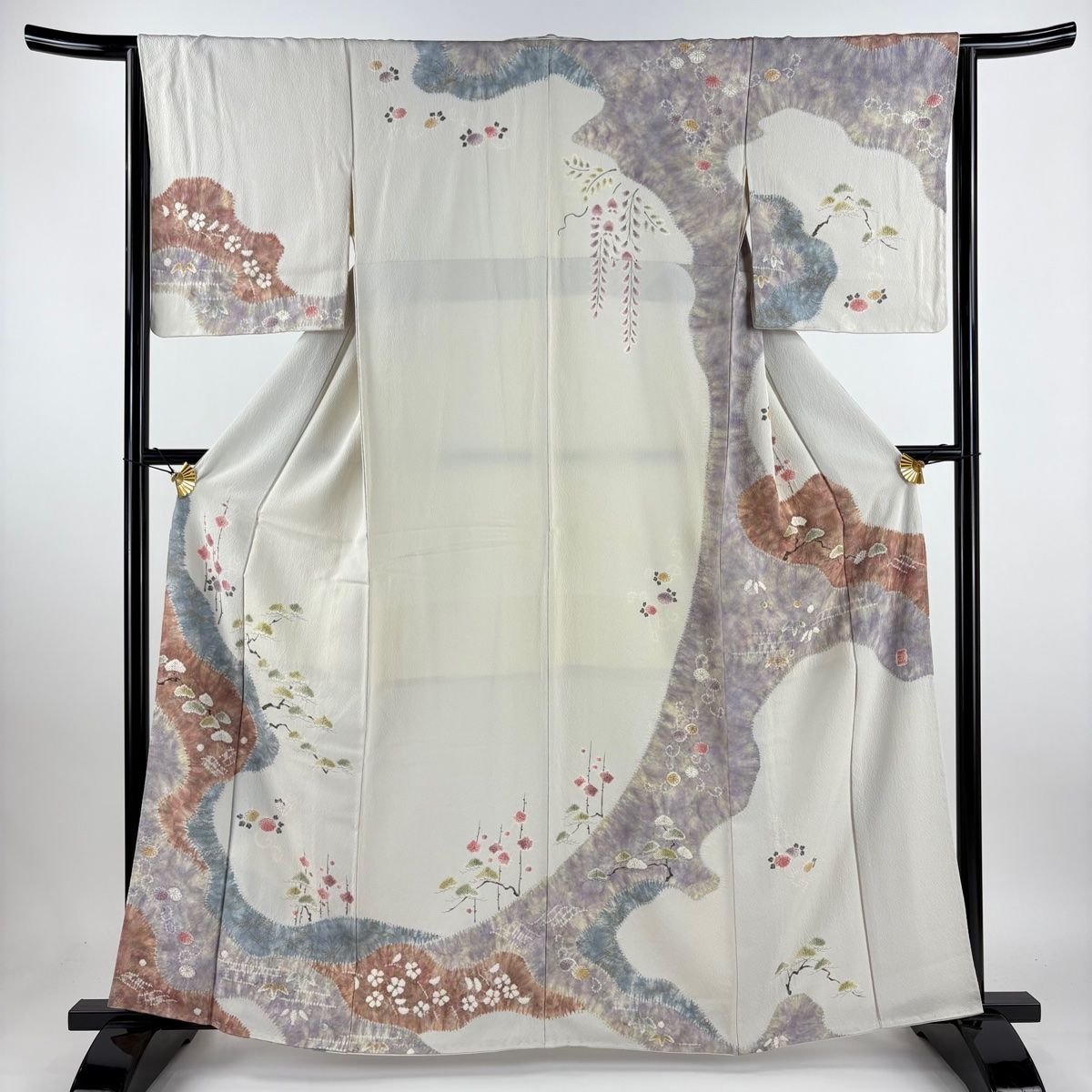 逸品 未使用品 滝泰謹製 訪問着 薄灰紫色 身丈157cm お洒落 フォーマル 逸品 未使用品 滝泰謹製 訪問着 薄灰紫色 身丈157cm お洒落 フォーマル