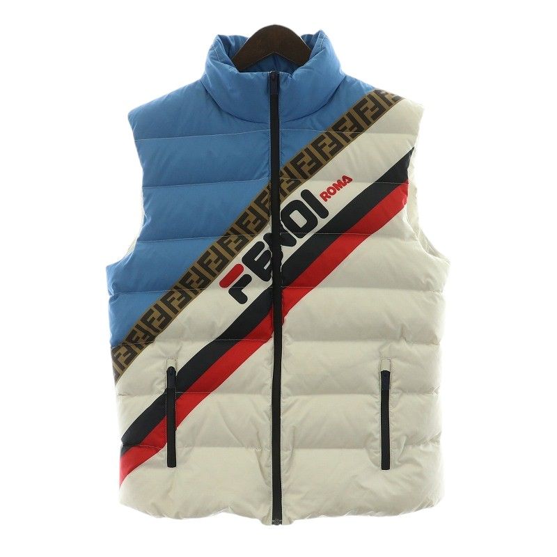 フェンディ FENDI × フィラ FILA コラボ 18AW ダウンベスト ズッカ柄 
