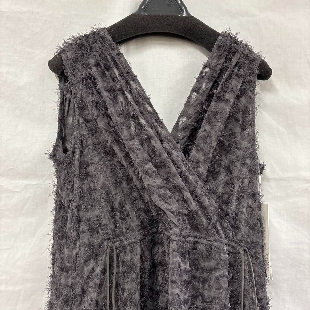 ロングワンピース グレーワンピース