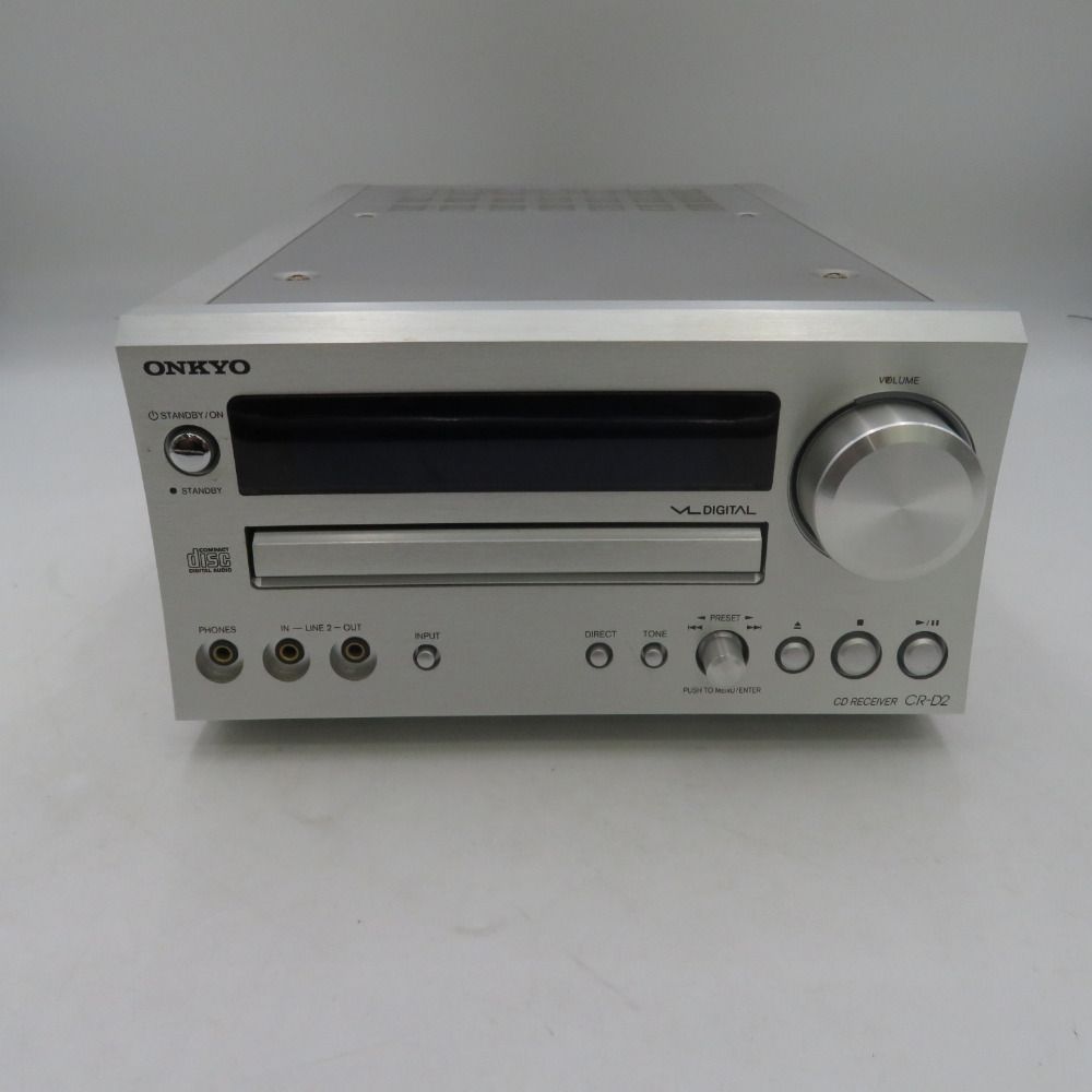 ONKYO CR-D2 CDレシーバー 美品 ONKYO CR-D2 オンキョー CDレシーバー シルバー リモコン
