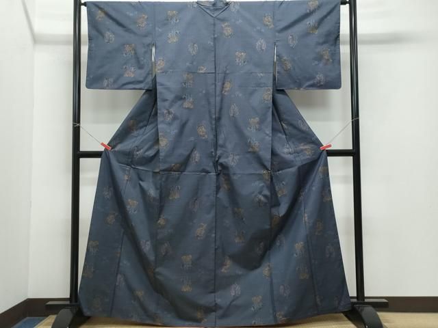 平和屋着物■本場大島紬　菱繋ぎ　逸品　az5138