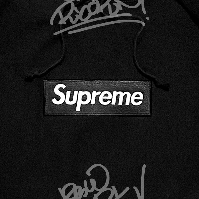 送料無料 メンズ プルオーバーパーカー ブラック Supreme シュプリーム 