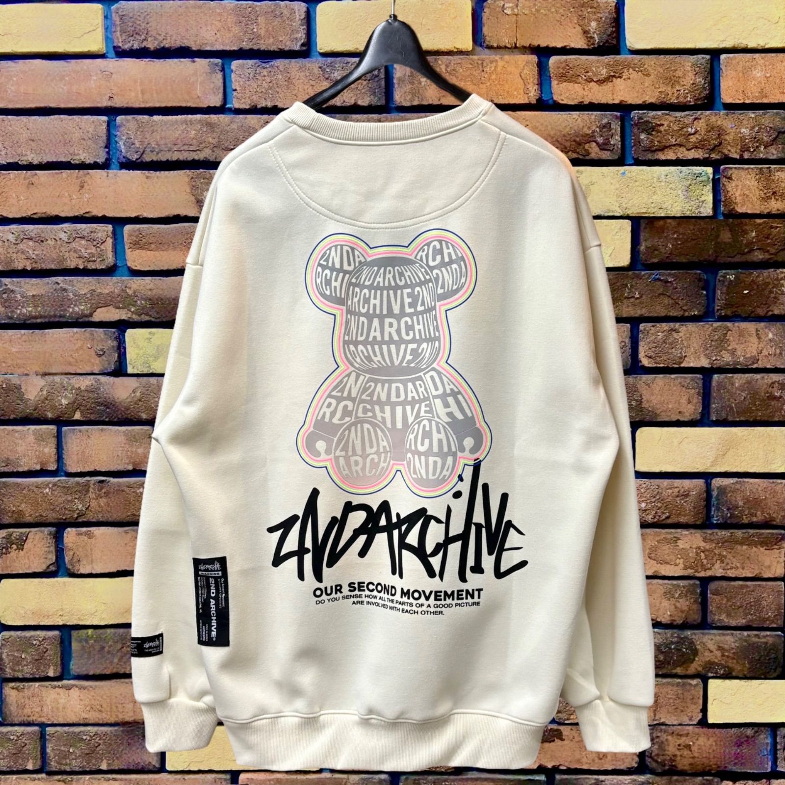 violent bear×space×bearbrick sweatshirt ユニセックス男女兼用
