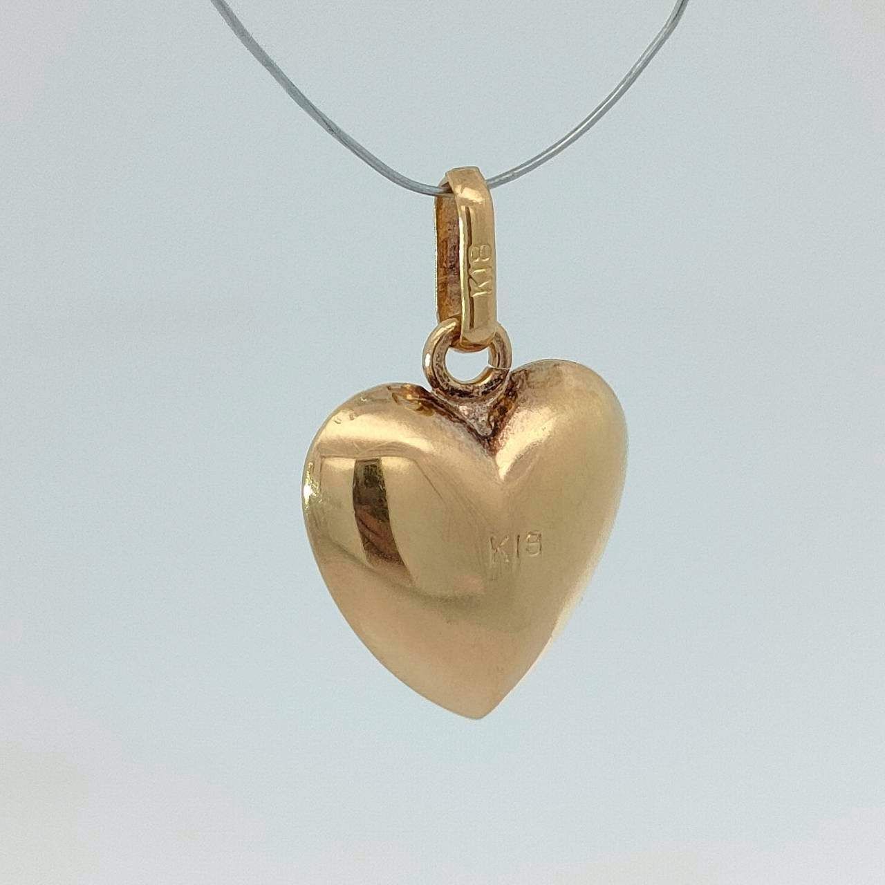 (B051302) K18ネックレストップ 中空 オープンハート 18金YG B051302) K18ネックレストップ 中空 オープンハート 18金YG