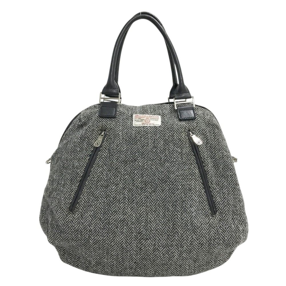 MUTA ムータ ×Harris Tweed 8 ハンドバッグ ヘリンボーン グレー系  [240101453129] ゴルフウェア ストスト MUTA ムータ ×Harris Tweed 8 ハンドバッグ ヘリンボーン グレー