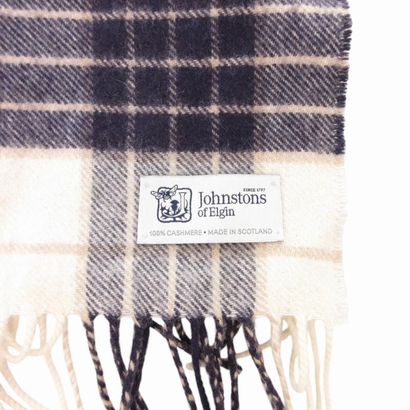 Johnstons of Elgin カシミヤマフラー ベージュ JOHNSTONS OF ELGIN(ジョンストンズオブエルガン) カシミヤ