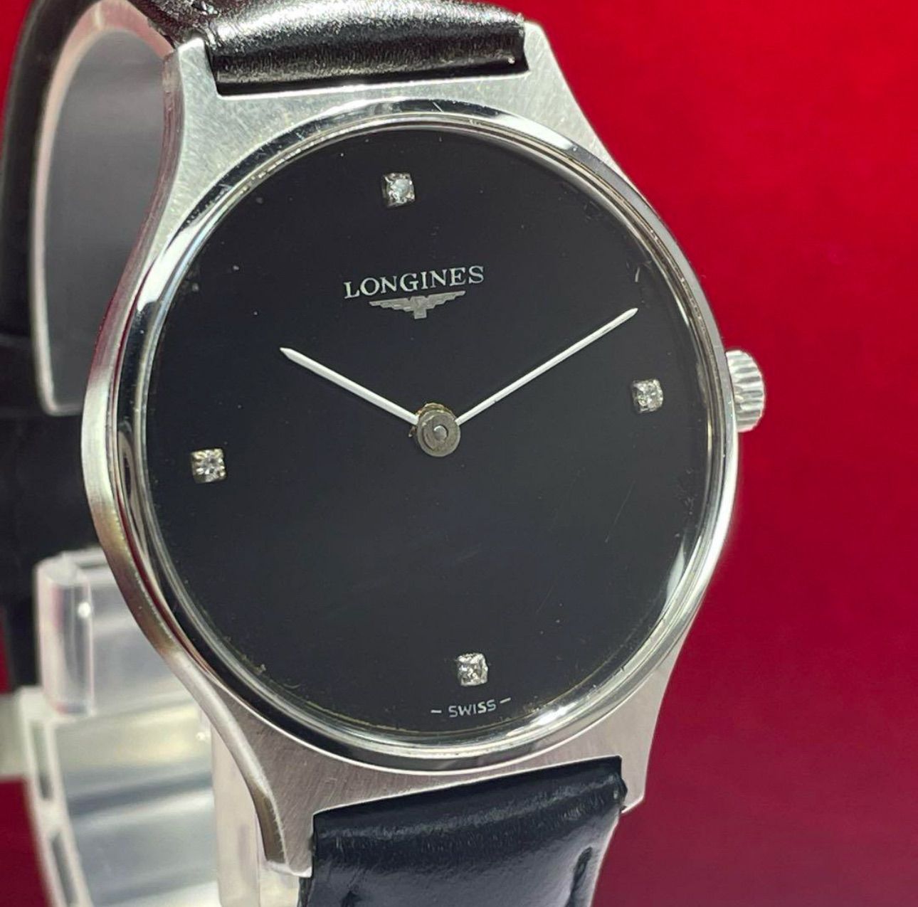 80s 高級 LONGINES 4Pダイヤ 手巻 純正尾錠 純正リューズ 腕時計 80s 高級 LONGINES 4Pダイヤ 手巻 純正尾錠 純正リューズ 腕時計 80s