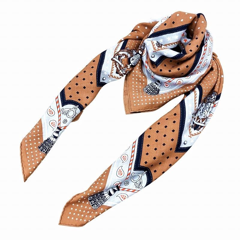 エルメス HERMES 美品 22AW カレジェアン カレ140 Harnais de Cour 