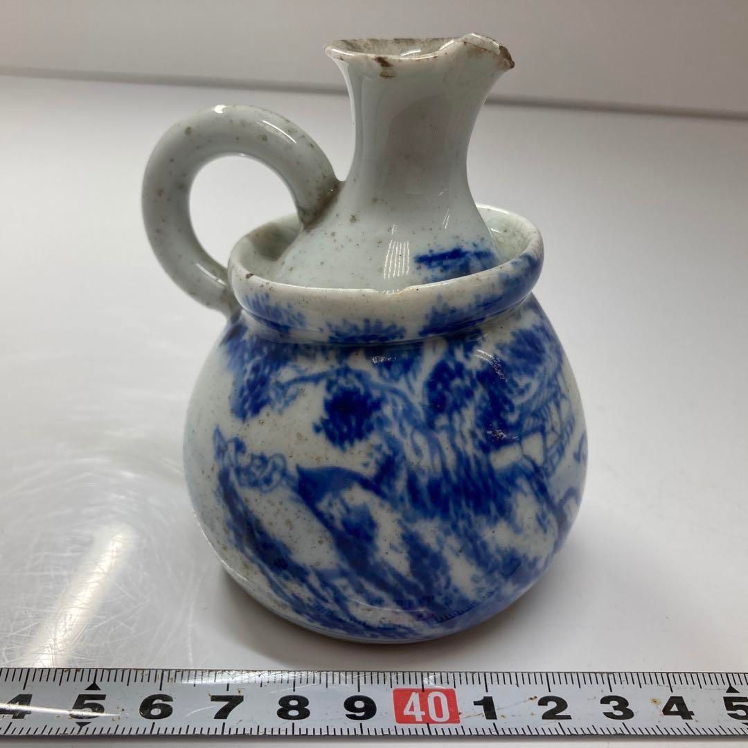 京名工 文平造 染付 水指 タヒチ 東さ5-0720