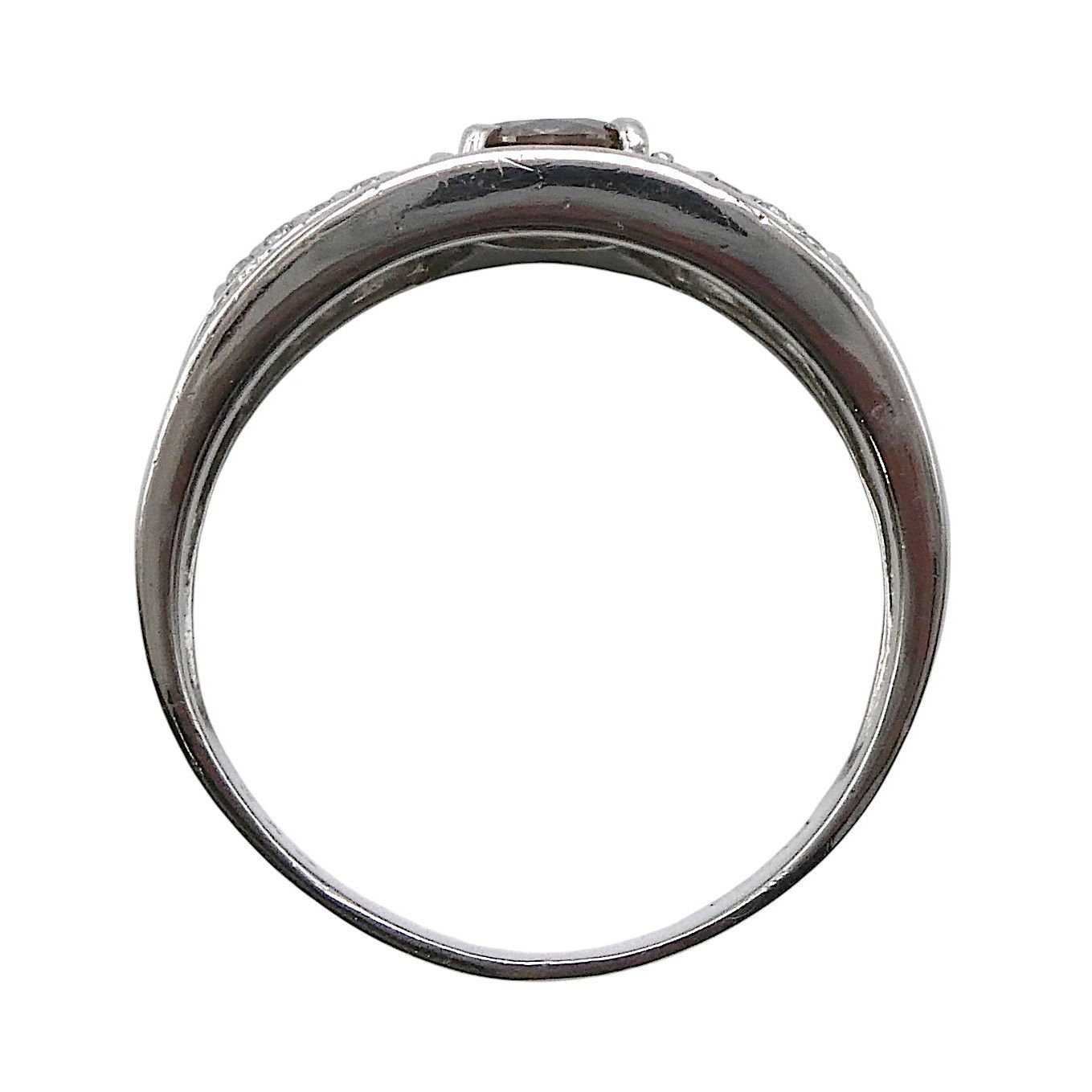 Pt900 ダイヤ 0.11ct デザイン リング 17号 リング幅 0.2cm 総重量 3.4 