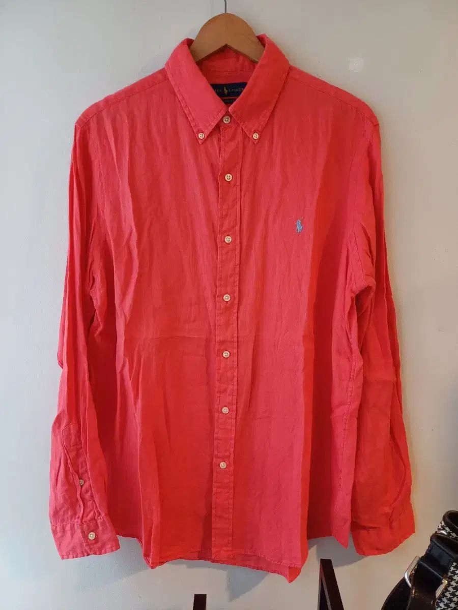 ポロ Ralph Lauren ラルフローレン リネン シャツ L サイズ