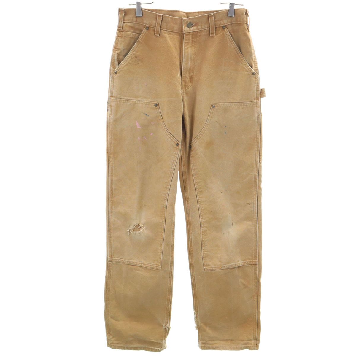 Carhartt カーハート B136 ダック ダブルニー ペインターパンツ W30 ブラウン ワーク メンズ 古着