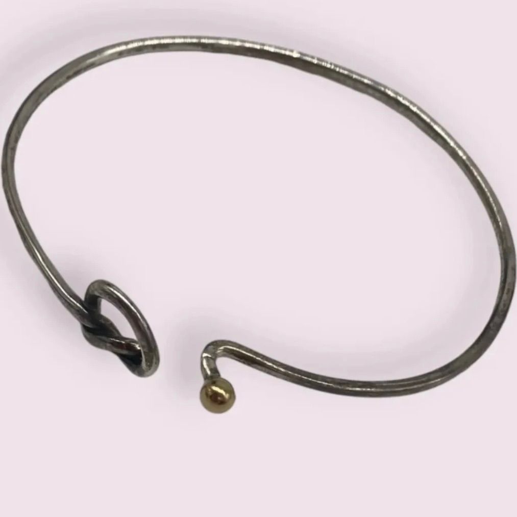 ティファニー ラブノット フック＆アイ コンビブレスレット 925 18K TIFFANY&Co. ティファニー 保存袋と 箱付き 🔶 希少