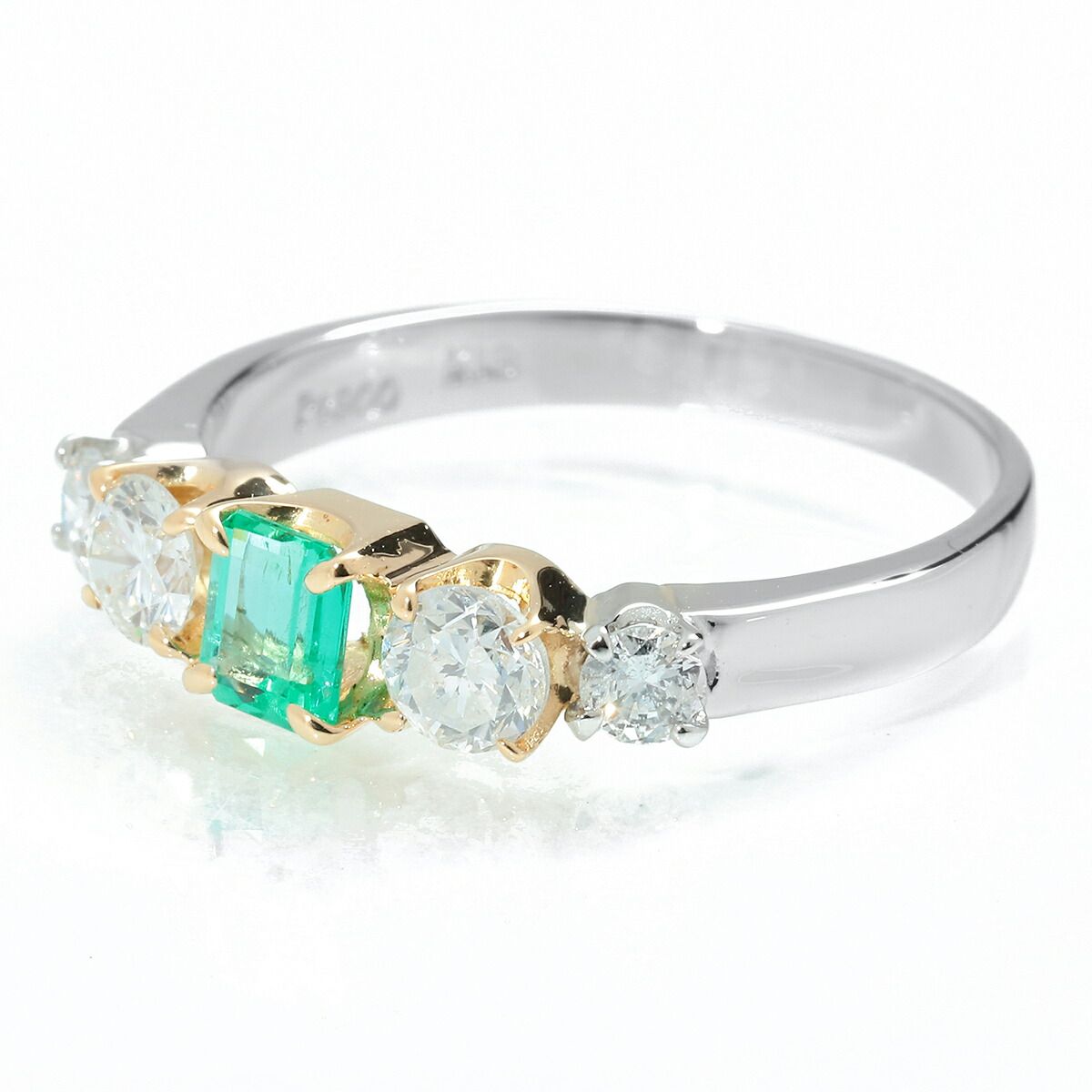 リング SIクラス 指輪 エメラルド 0.27ct ダイヤモンド 0.525ct Pt900  