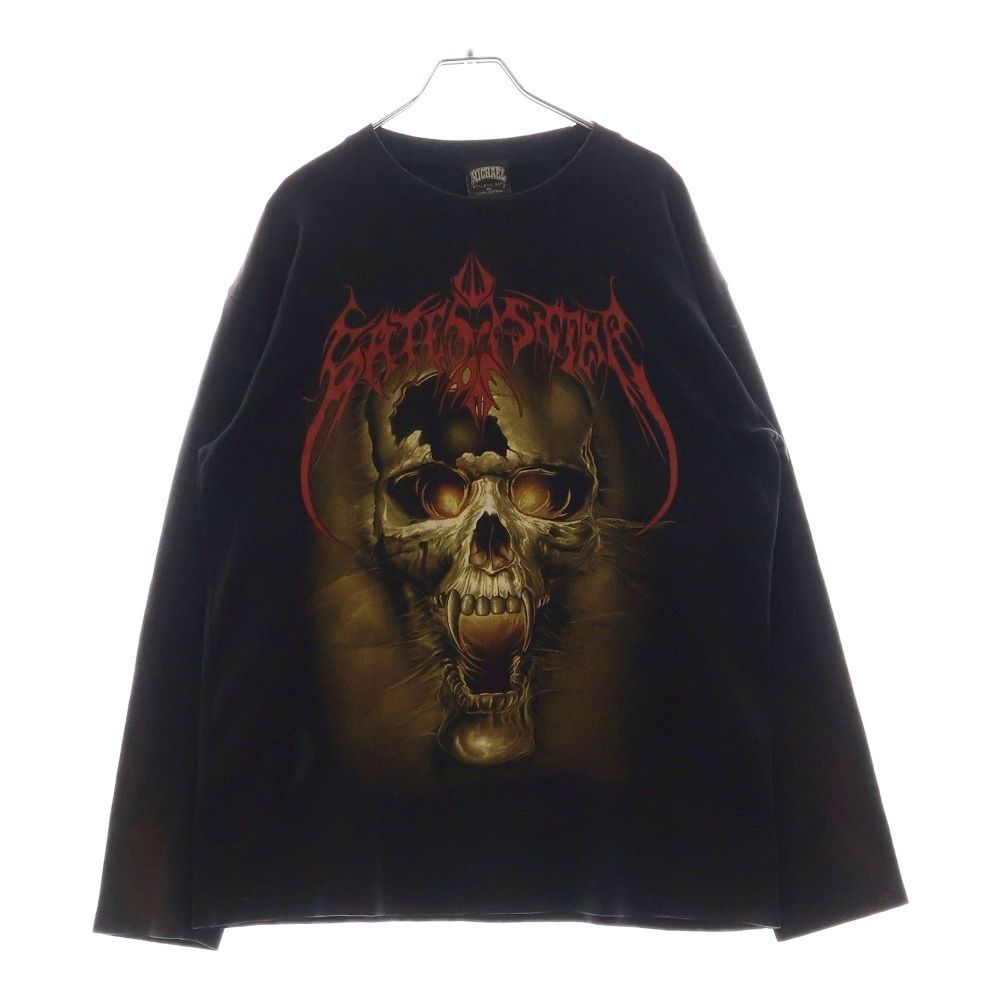VINTAGE ヴィンテージ 90S GATES OF ISHTAR BOOTLEG L|S TEE ゲイツオブイシュター ブートレグ スカルプリント ロングスリーブ 長袖Tシャツ ブラック