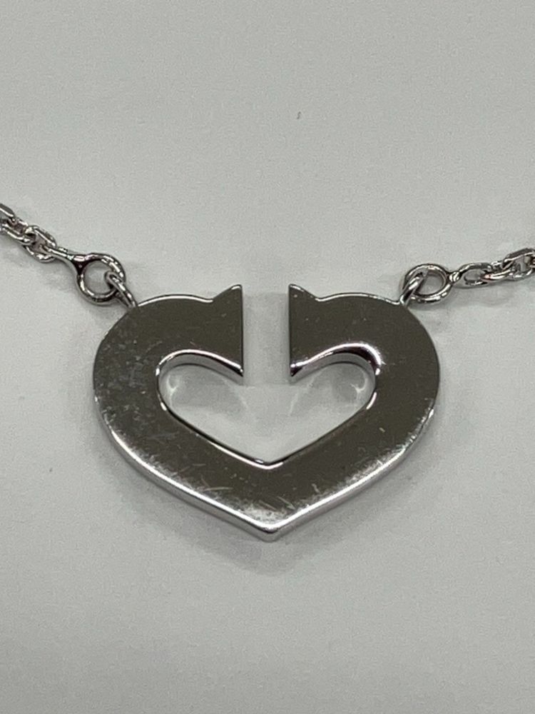 カルティエハート ネックレス 750 K18WG 楽天市場】【中古】CARTIER カルティエ Cハート ネックレス 750 K18WG