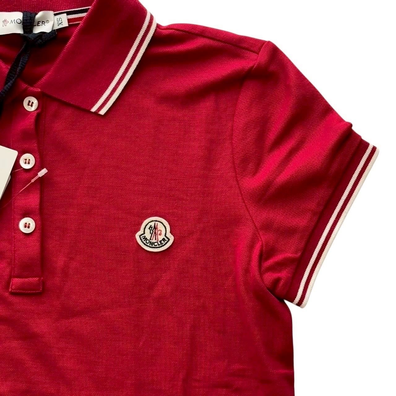 未使用 MONCLER モンクレール ポロシャツ 赤 MAGLIA POLO MANICA