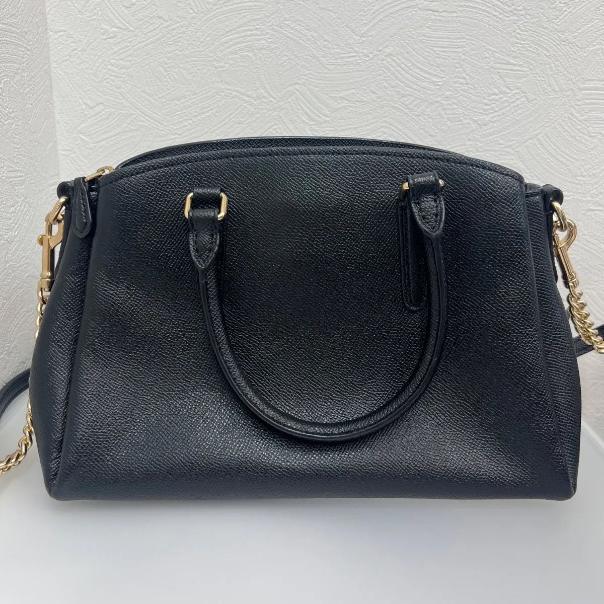 美品】COACH コーチ 2WAY ショルダーバッグ ハンドバッグ ブラック 