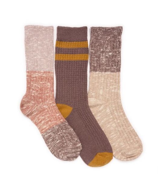 送料無料 ムクルクス レディース 靴下 アンダーウェア Women s Boot Socks 3 Pair Pack Purple|yellow