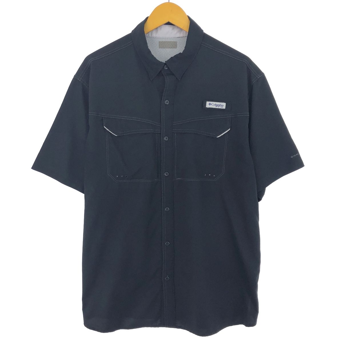 古着 コロンビア Columbia PFG ボタンダウン 半袖 フィッシングシャツ メンズM/eaa445029